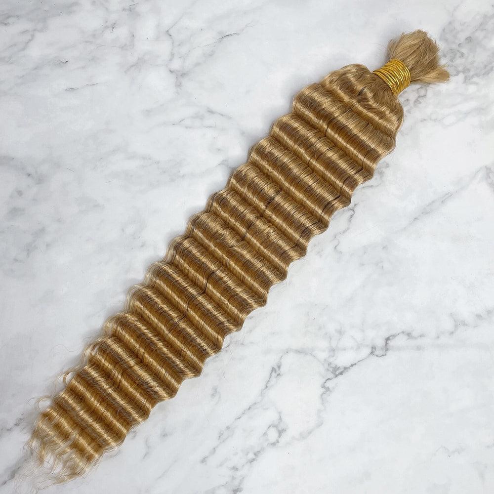 JYZ Color 27# Deep Wave Human Hair Bulk for Braiding 100G/Bundle