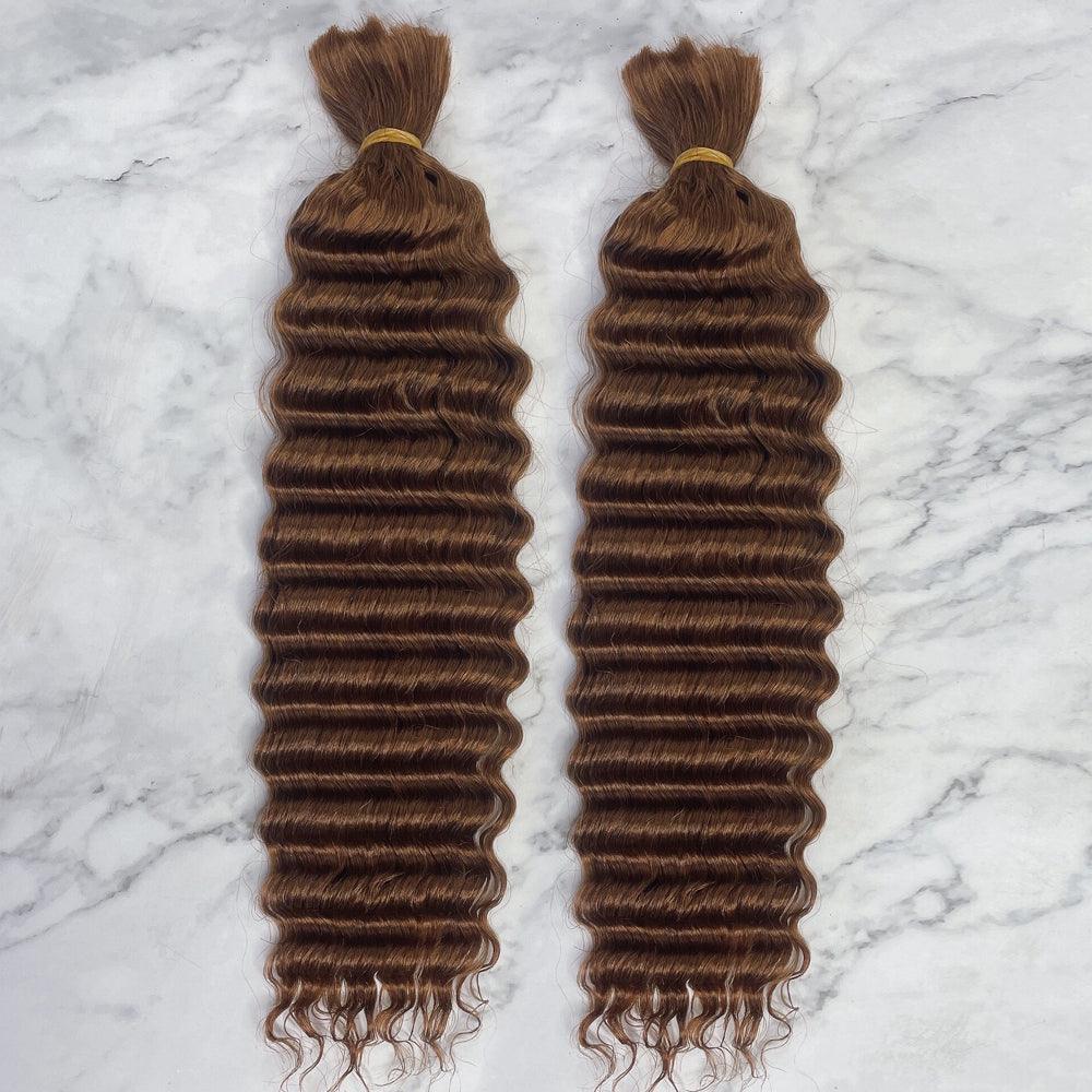 JYZ Bulk Human Hair 30# Deep Wave For Braiding
