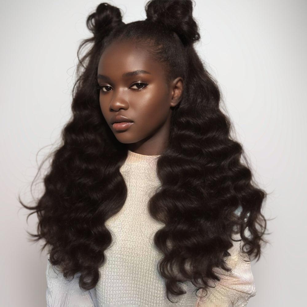 JYZ 10A Loose Wave Brazilian Virgin Hair Bundles 3pcs/Lot With Closure