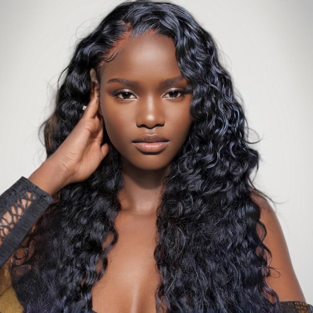 JYZ 10A Water Wave Brazilian Virgin Hair Extensions 3 Bundles/Lot With Closure