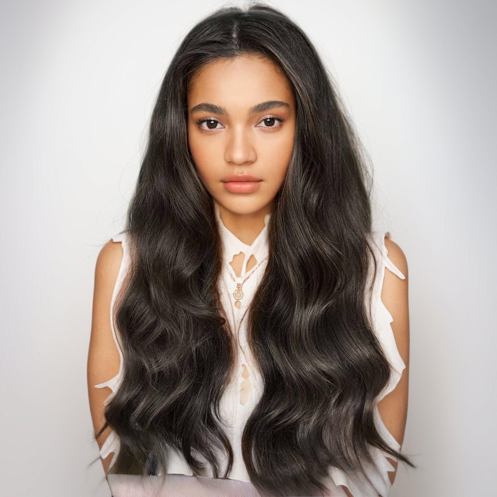 JYZ Body Wave Clip in Hair Extensions for Black Women Body Wave Human Hair Clip in Hair Extensions Natural Black Color Brazilian Virgin Hair - JYZ HAIR