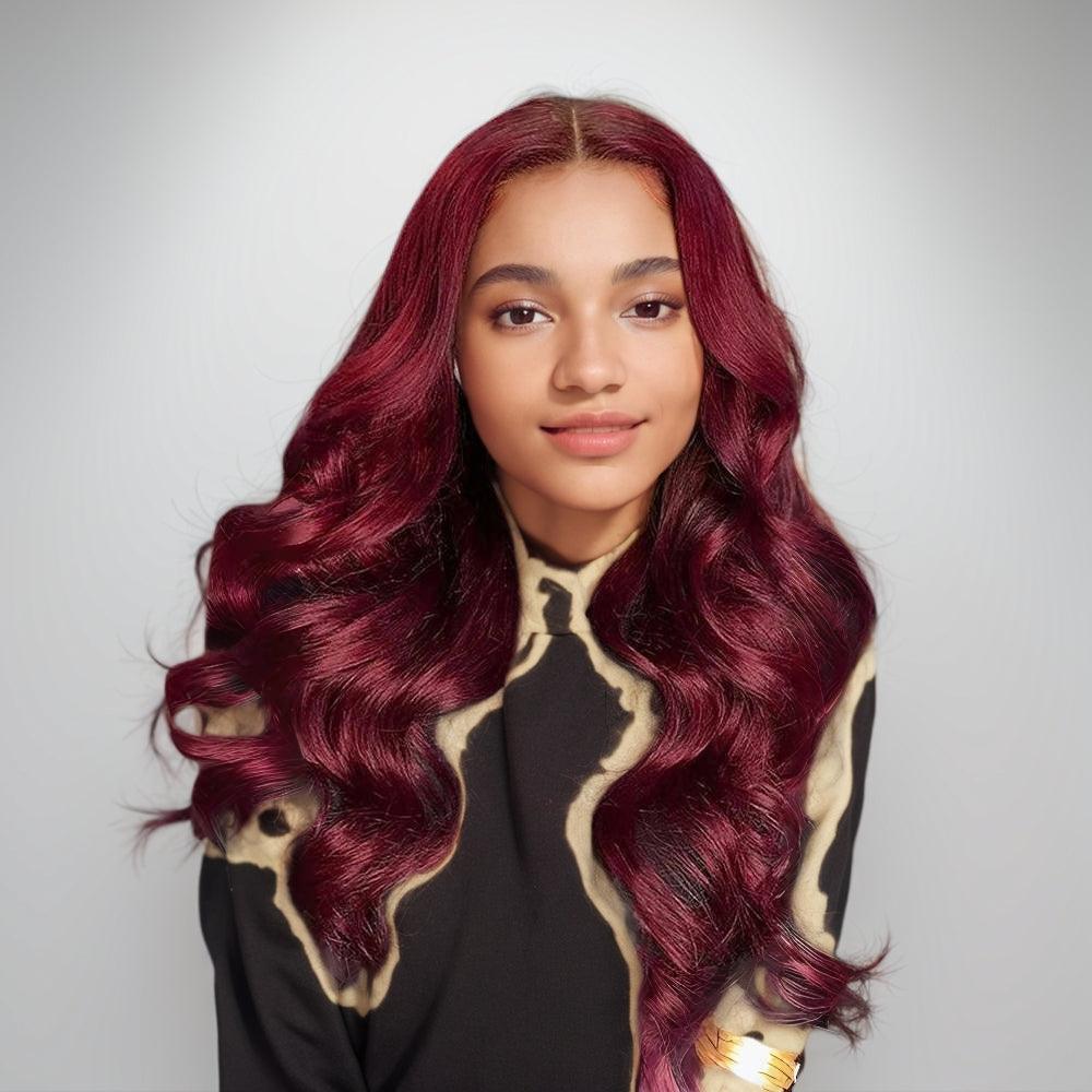JYZ Burgundy# Body Wave Raw Virgin Hair Weave Extensions 3 Bundles/Pack - JYZ HAIR
