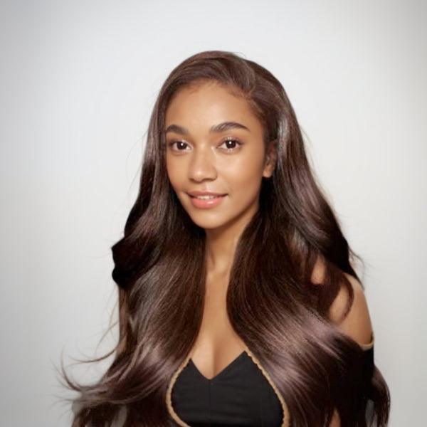 JYZ Color 4# Body Wave Brazilian Virgin Hair Lace Frontal Wigs