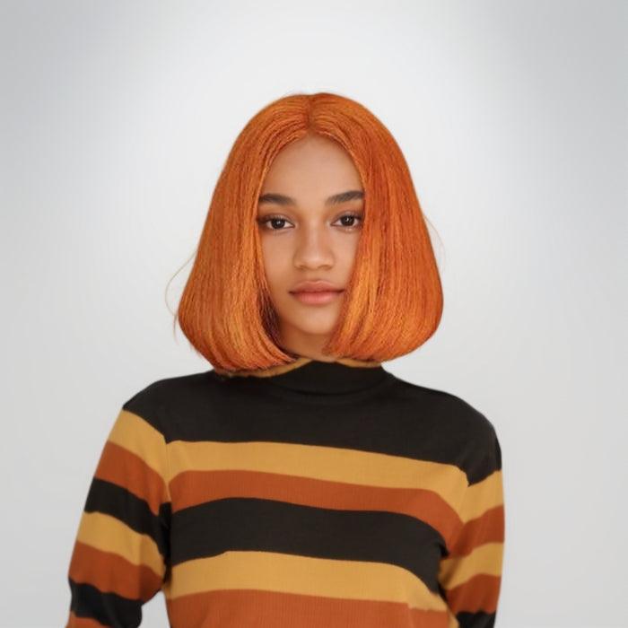 JYZ Ginger 350# Straight Short Bob Human Hair Wigs
