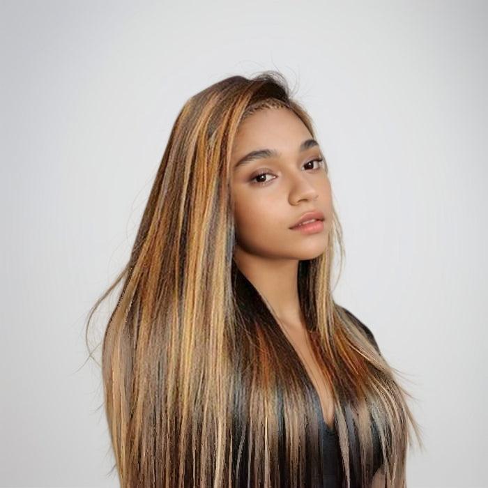 JYZ Highlight 4#/27# Straight Brazilian Human Hair Wigs