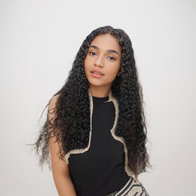 JYZ Jerry Curly Brazilian HD Transparent Lace Frontal Wigs