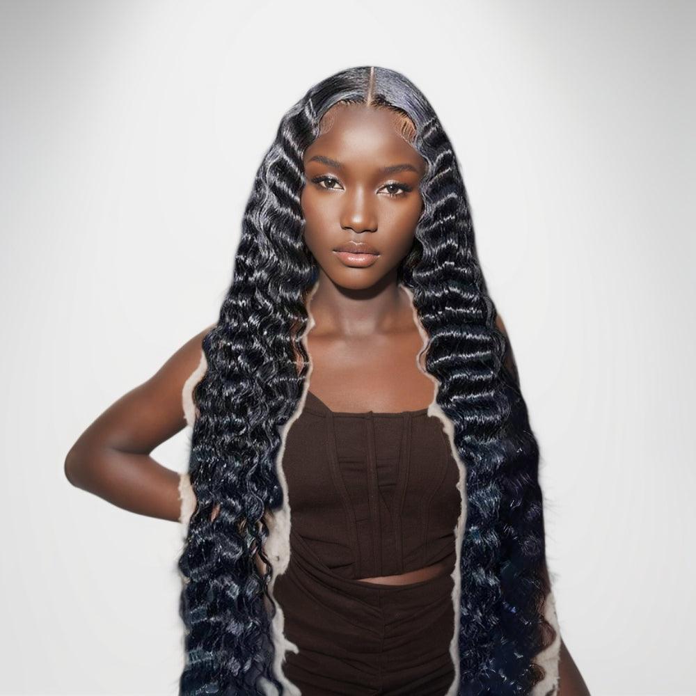 JYZ Loose Deep Wave Hair Extensions Tape in Human Hair Tape on Curly Hair Extensions Natural Tape in Hair Extensions - JYZ HAIR