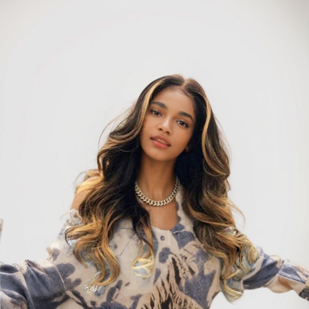 JYZ Ombre 1b/4#/27# Lace Front wig 100% Human Hair Colored Wigs
