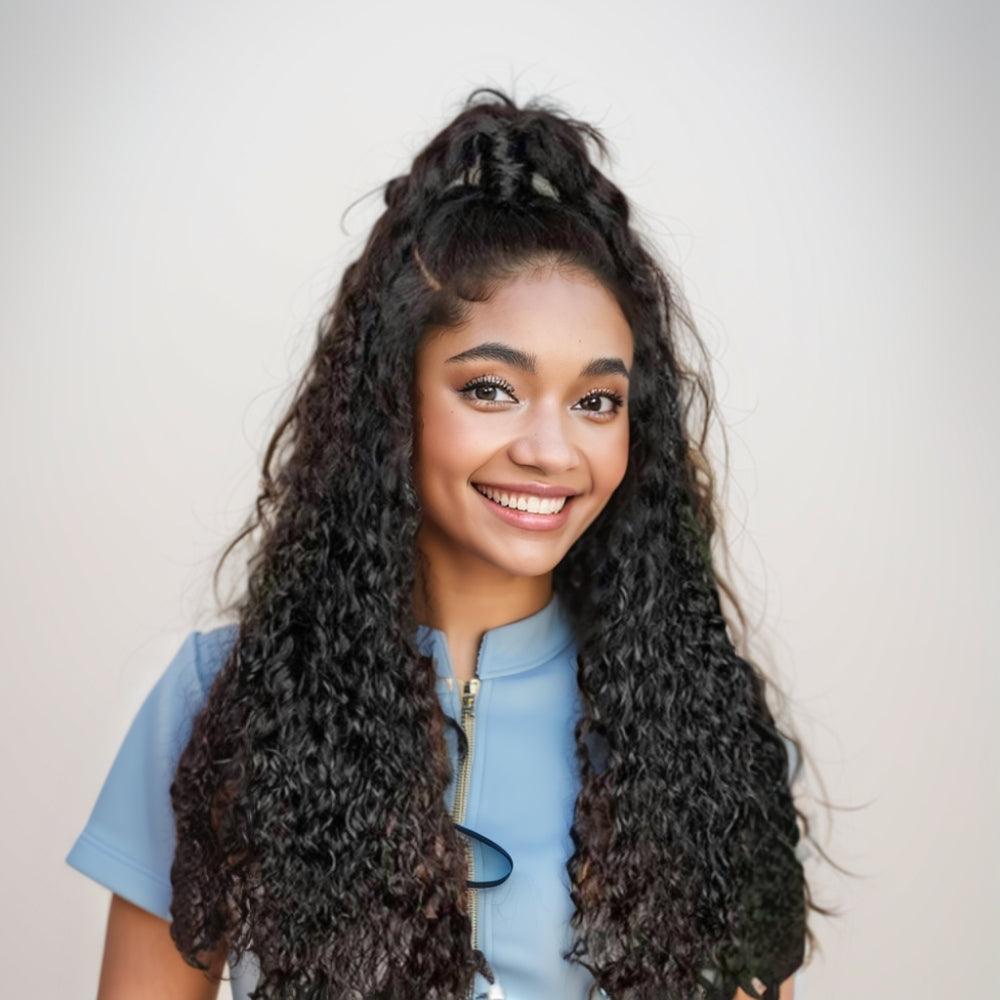 JYZ Water Wave Invisible Skin Melt HD Lace Closure Wigs