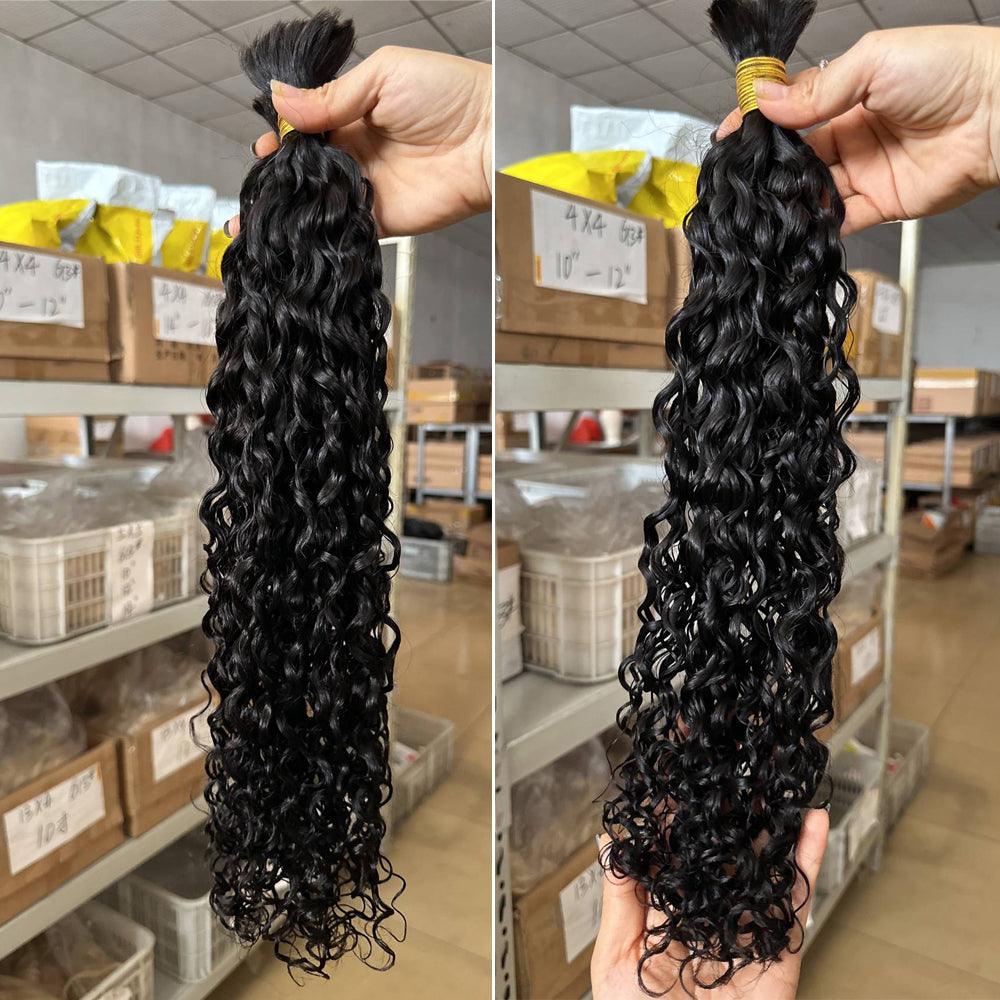 JYZ Bohemian Curly Natural 1b# Human Hair Bulk For Braiding - JYZ HAIR