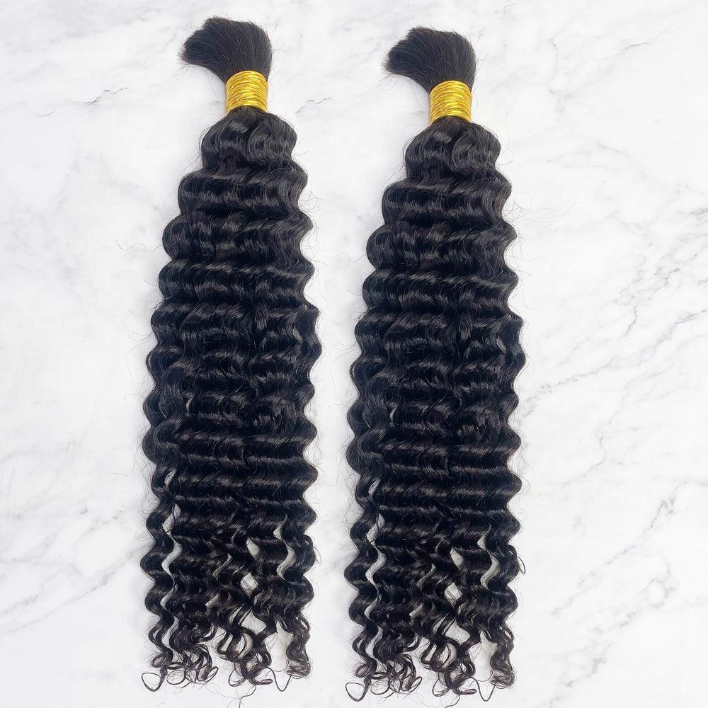 JYZ Deep Curly Bulk Human Hair No Weft For Boho Braids - JYZ HAIR