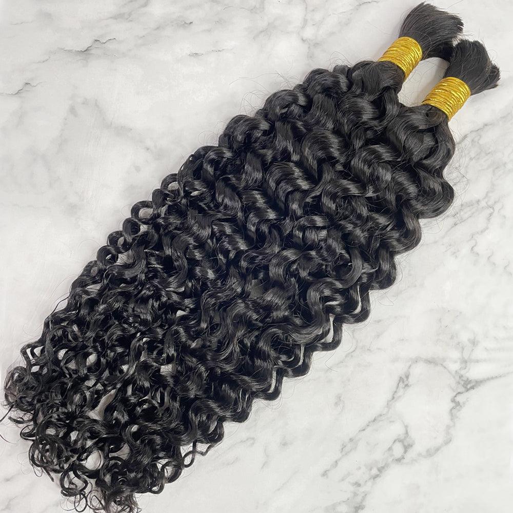 JYZ Spanish Curly 100% Bulk Human Hair For Braiding No Weft - JYZ HAIR