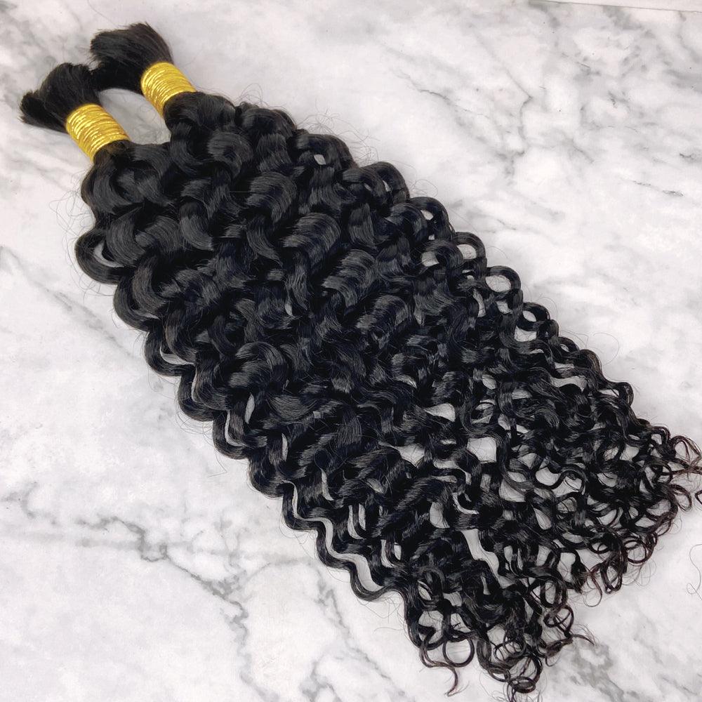 JYZ Spanish Curly 100% Bulk Human Hair For Braiding No Weft - JYZ HAIR