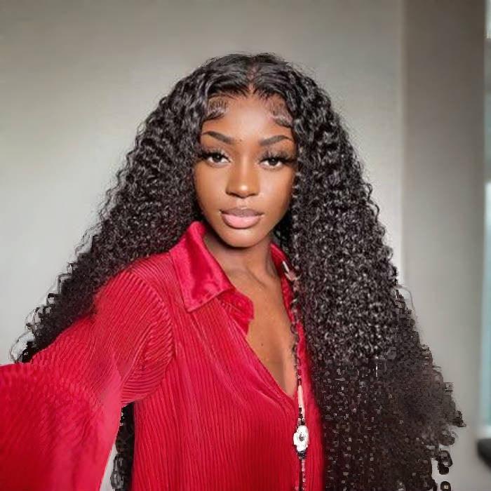 JYZ Water Wave 13x4 Swiss Transparent Lace Front Human Hair Wigs