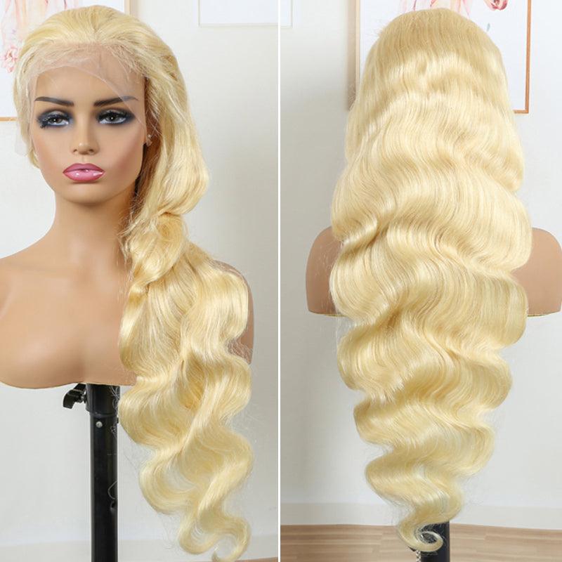 JYZ Blonde 613# Body Wave Lace Front Human Hair Wigs