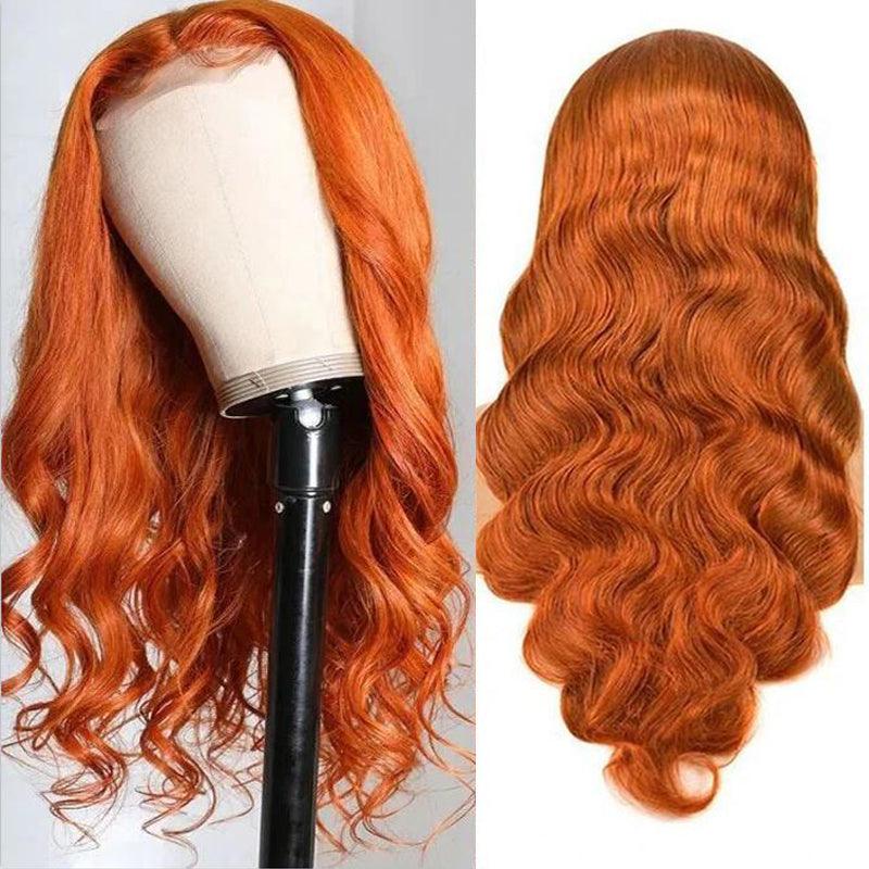 JYZ Ginger 350# Body Wave 100% Human Hair Lace Frontal Wigs