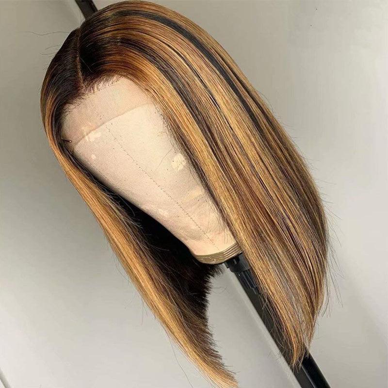 JYZ Highlight 4#/27# Bob Straight Human Hair Lace Wigs - JYZ HAIR