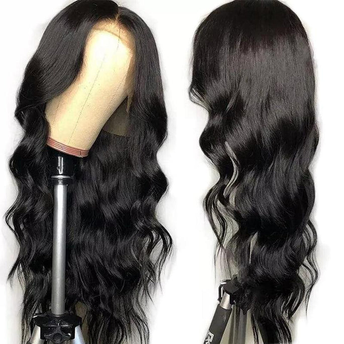 JYZ 4X4 Transparent HD Lace Body Wave Closure Wigs Human Hair Pre Plucked