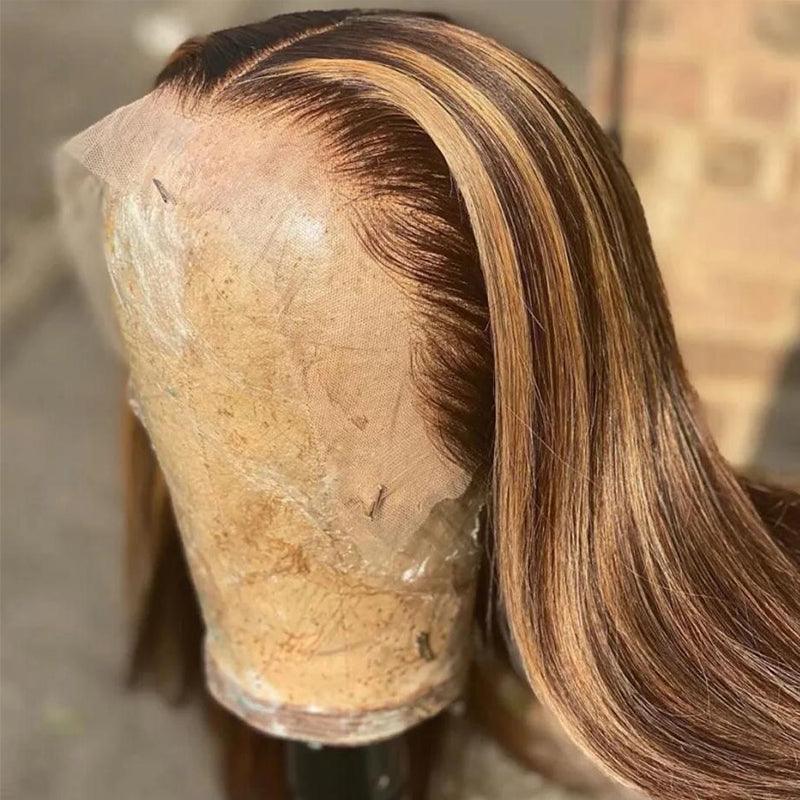 JYZ Highlight 4#/27# Straight Brazilian Human Hair Wigs - JYZ HAIR