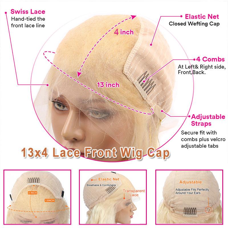 JYZ Pre Plucked 13X4 Lace Front Blonde 613# Straight Human Hair Wig - JYZ HAIR