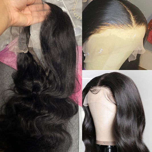JYZ Body Wave Human Hair Transparent HD Lace Frontal Wigs for Black Women