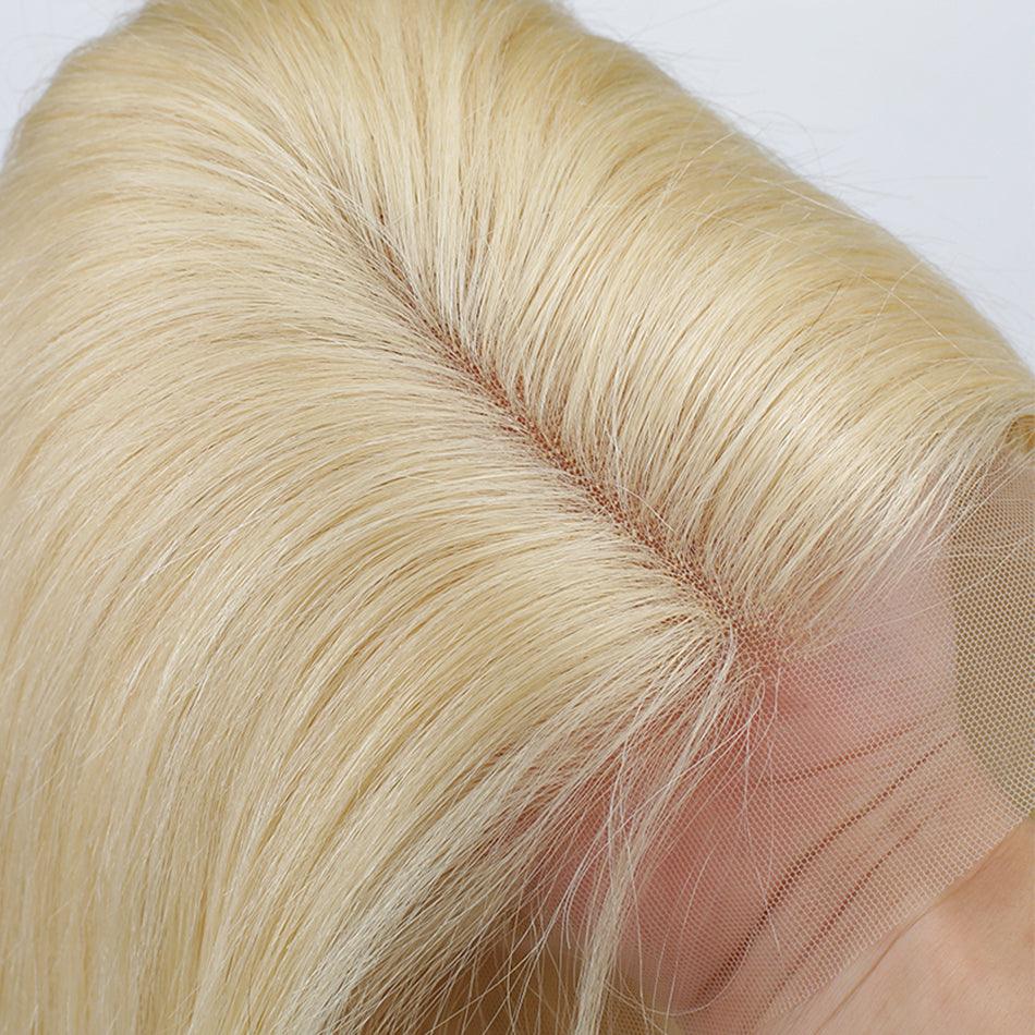 JYZ Pre Plucked 13X4 Lace Front Blonde 613# Straight Human Hair Wig - JYZ HAIR