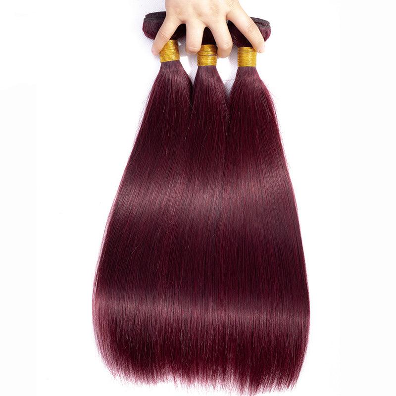JYZ Burgundy# Body Wave Raw Virgin Hair Weave Extensions 3 Bundles/Pack - JYZ HAIR