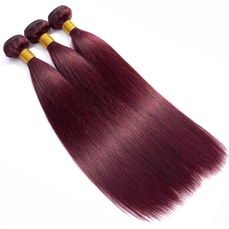 JYZ Burgundy# Body Wave Raw Virgin Hair Weave Extensions 3 Bundles/Pack - JYZ HAIR