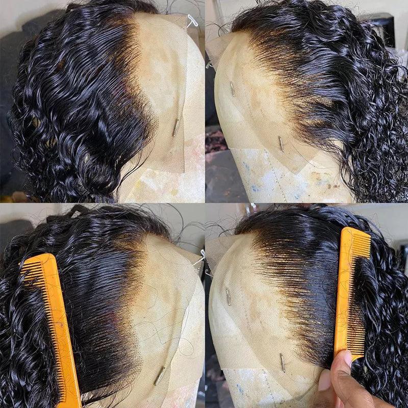 JYZ Bouncy Curly 4X4 HD Transparent Lace Closure Human Hair Wigs for Black Women - JYZ HAIR
