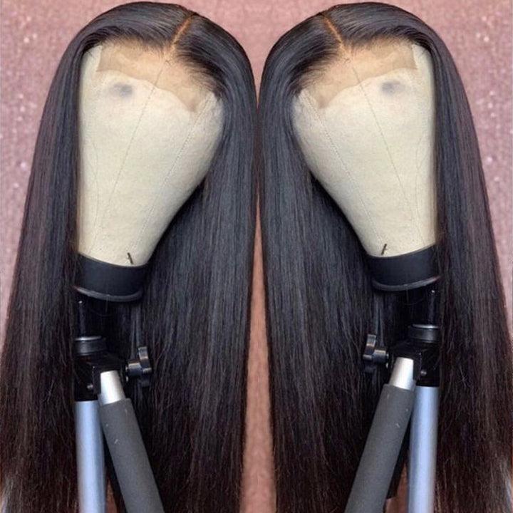 JYZ 4x4 Lace Closure Wig Straight 100% Real Virgin Hair Wigs Pre Plucked