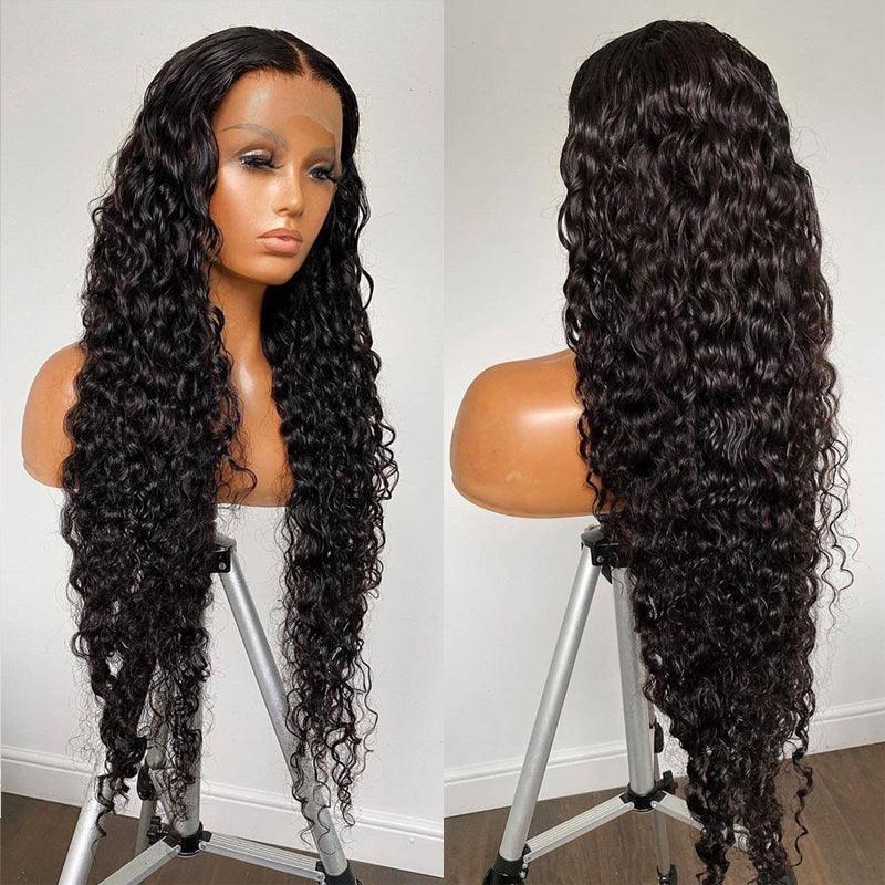 JYZ Bouncy Curly 4X4 HD Transparent Lace Closure Human Hair Wigs for Black Women - JYZ HAIR