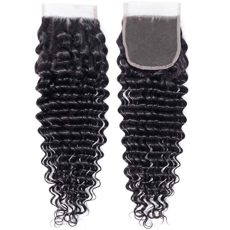 JYZ Deep Wave Cuticle Aligned Human Hair Bundles 3 Pcs/Pack With Swiss Closure - JYZ HAIR
