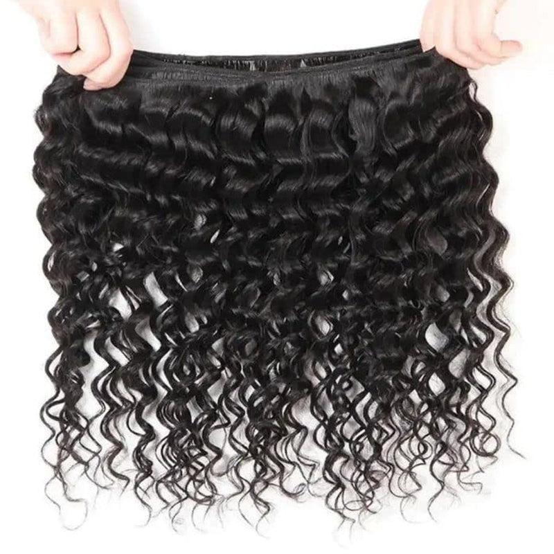 JYZ Deep Wave Cuticle Aligned Human Hair Bundles 3 Pcs/Pack With Swiss Closure - JYZ HAIR