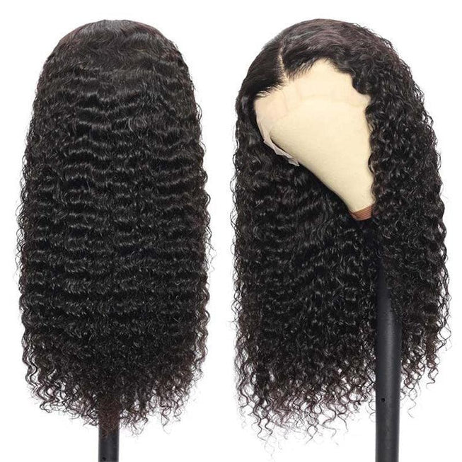 JYZ Jerry Curly Brazilian HD Transparent Lace Frontal Wigs