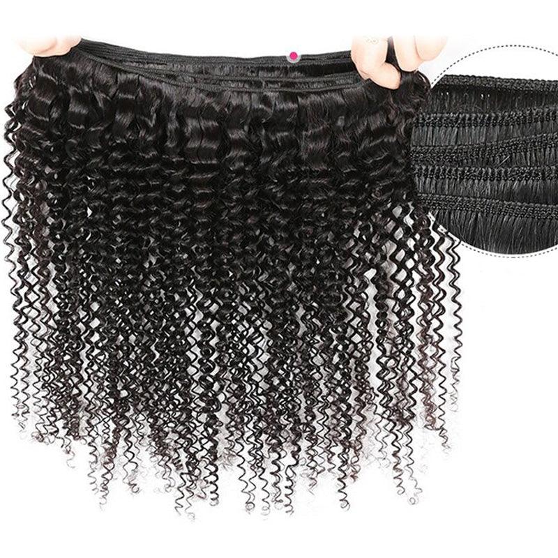 JYZ Brazilian Kinky Curly Virgin Hair Bundles 3 bundles/Pack with Lace Closure - JYZ HAIR