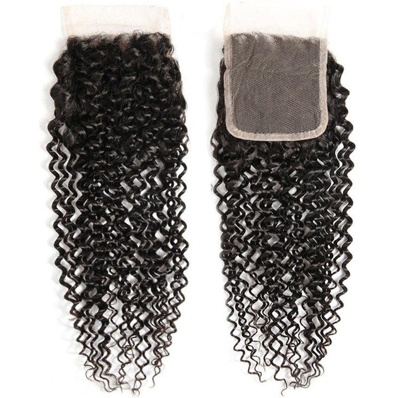 JYZ Brazilian Kinky Curly Virgin Hair Bundles 3 bundles/Pack with Lace Closure - JYZ HAIR
