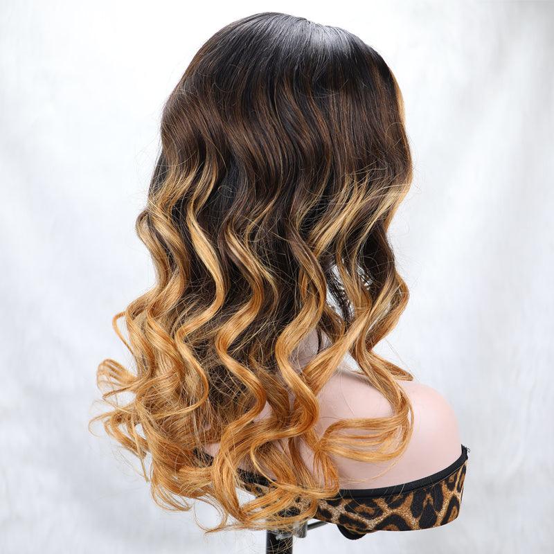 JYZ Ombre 1b/4#/27# Lace Front wig 100% Human Hair Colored Wigs - JYZ HAIR