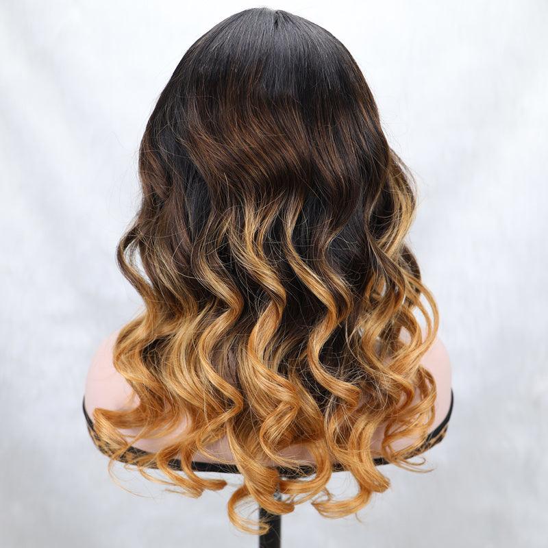 JYZ Ombre 1b/4#/27# Lace Front wig 100% Human Hair Colored Wigs