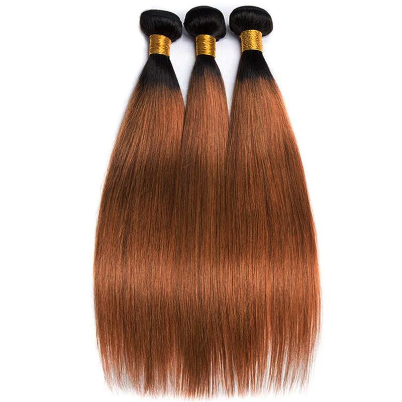 JYZ Ombre 1B/30# Brazilian Raw Hair Body Wave 3 Bundles/Lots - JYZ HAIR