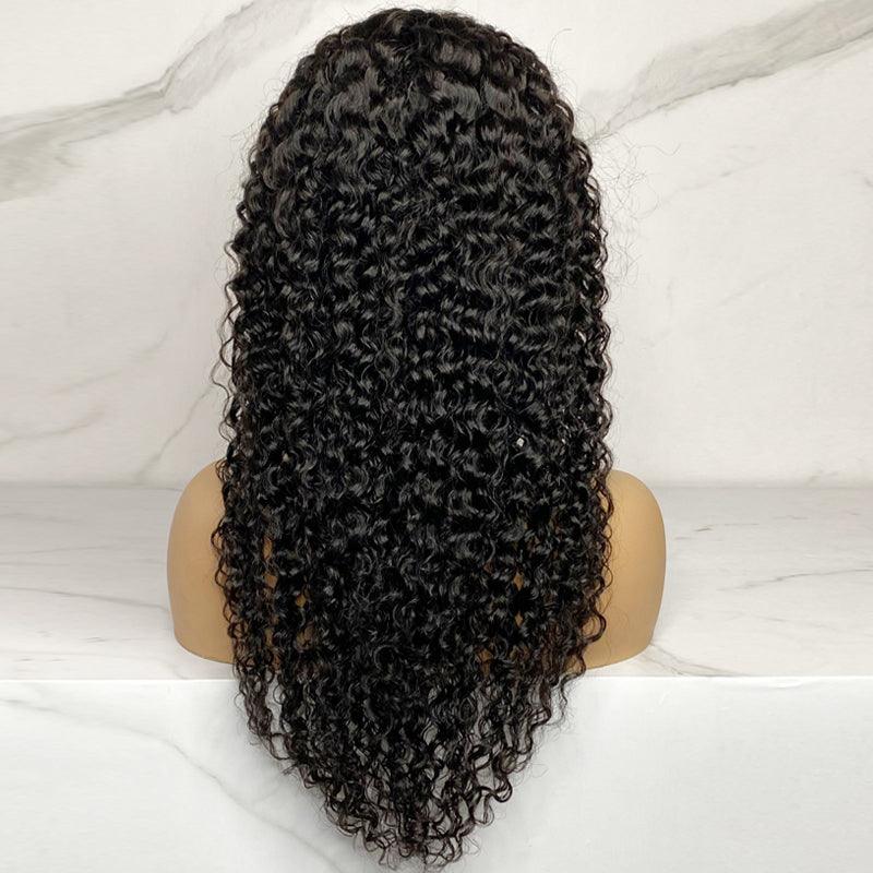 JYZ Brazilian Curly 13x4 Transparent Lace Front Human Hair Wigs