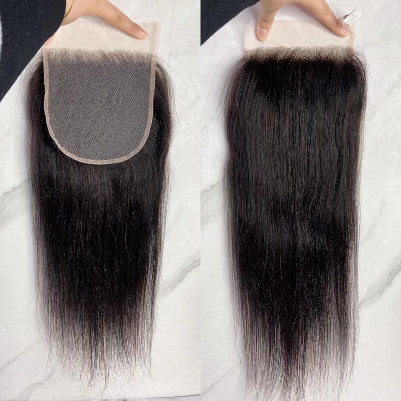 JYZ Straight 4x4 5x5 Free Part Swiss Transparent HD Lace Closure
