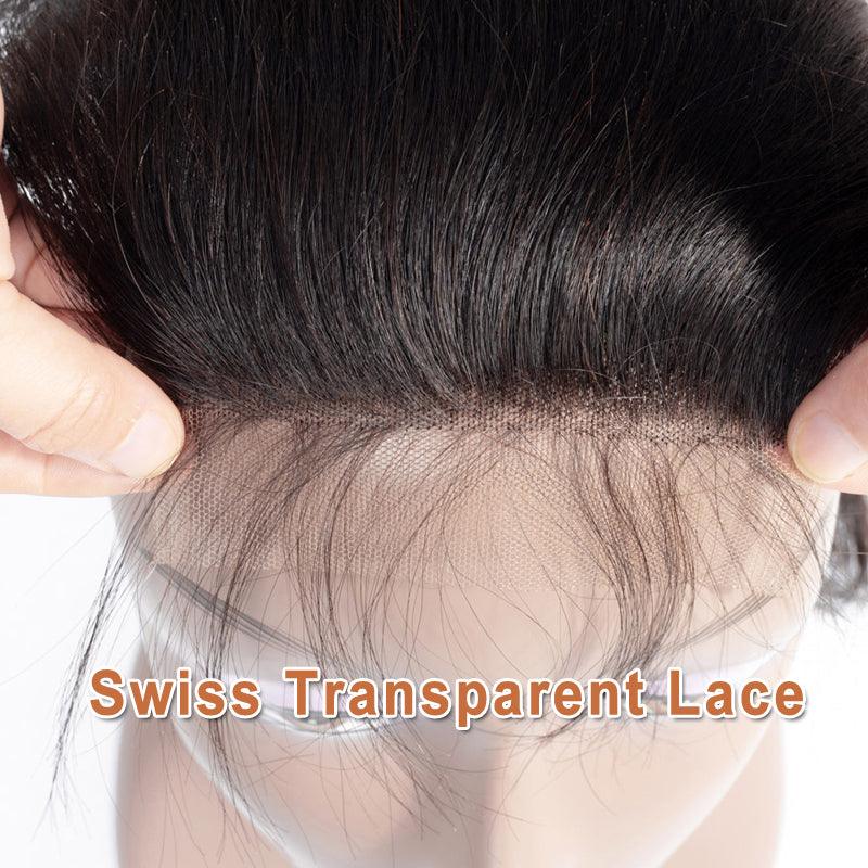 JYZ 4X4 Transparent HD Lace Body Wave Closure Wigs Human Hair Pre Plucked - JYZ HAIR