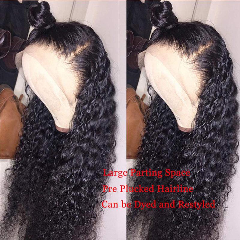 JYZ Water Wave 13x4 Swiss Transparent Lace Front Human Hair Wigs - JYZ HAIR