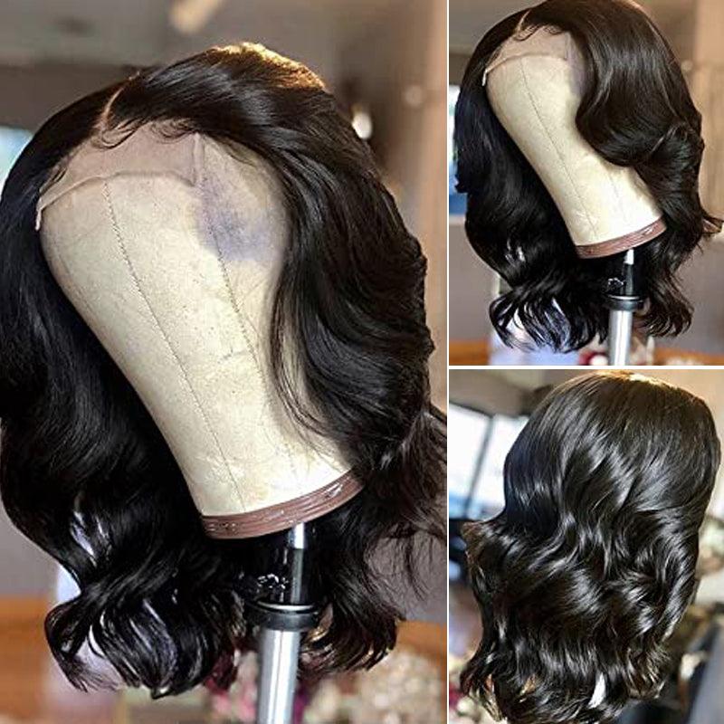 JYZ Deal Bob Wavy 10 Inch Brazilian Human Hair Wigs - JYZ HAIR