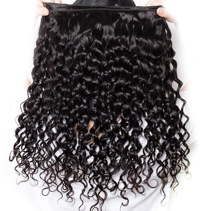 JYZ 10A Water Wave Brazilian Virgin Hair Extensions 3 Bundles/Lot With Closure - JYZ HAIR