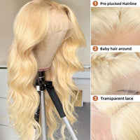 JYZ Blonde 613# Body Wave Lace Front Human Hair Wigs - JYZ HAIR