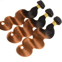 JYZ Ombre 1B/30# Brazilian Raw Hair Body Wave 3 Bundles/Lots - JYZ HAIR