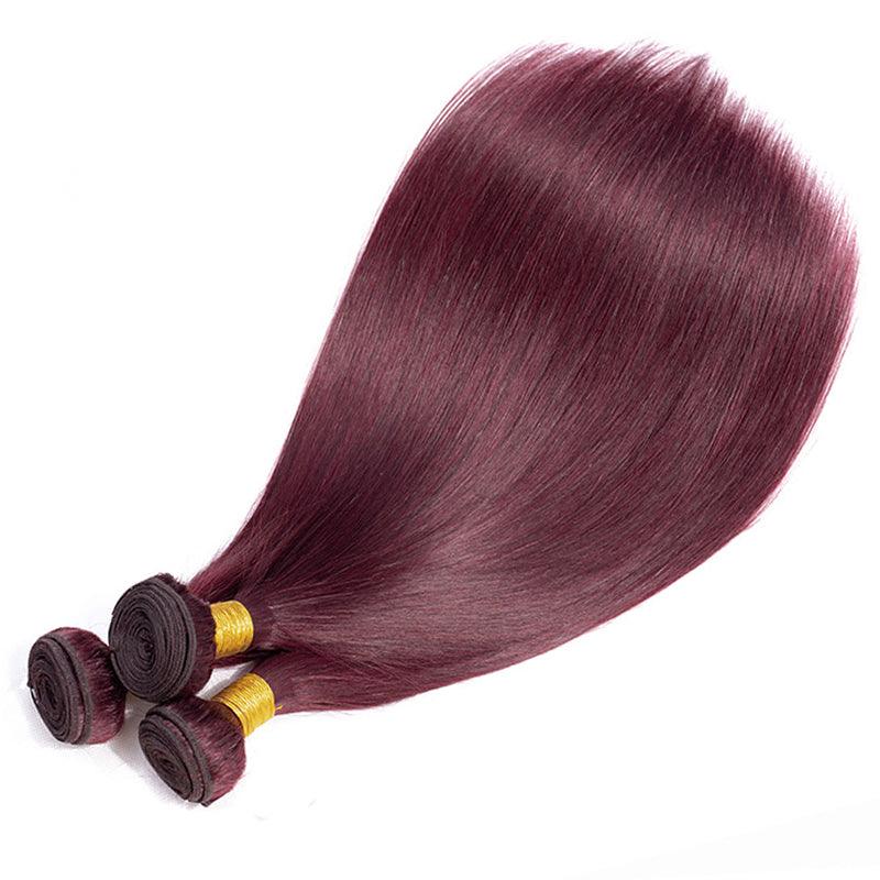 JYZ Burgundy# Body Wave Raw Virgin Hair Weave Extensions 3 Bundles/Pack - JYZ HAIR