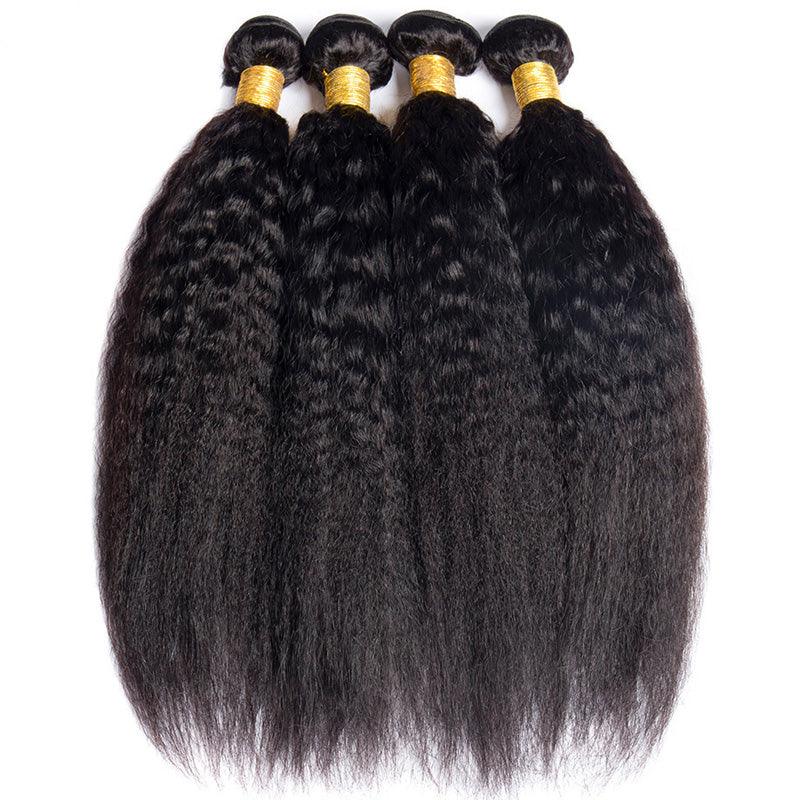 JYZ Kinky Straight Peruvian Raw Hair Weave Bundles 3 Pcs/Pack - JYZ HAIR